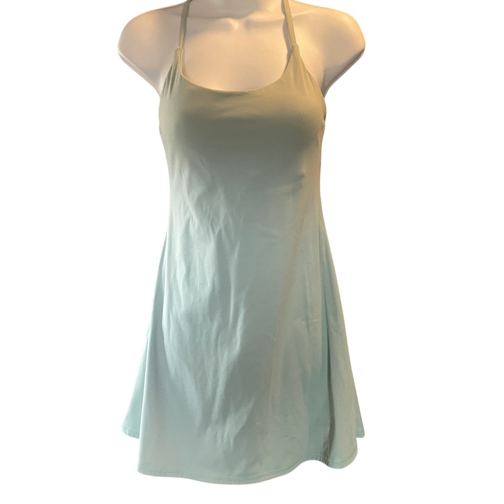 Womens Athletic Tennis Exercise Halter Dress Built-in Shorts Small Preppy Sporty